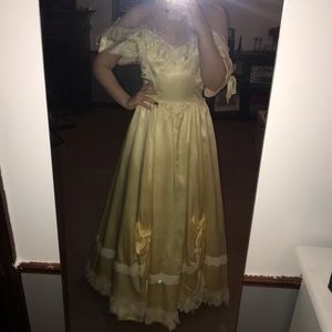 Vintage Yellow Prom Dress